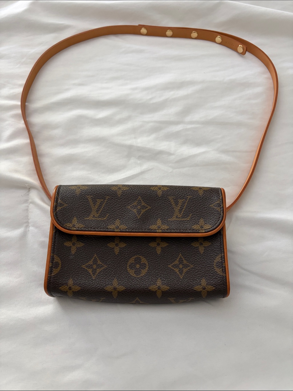 Louis Vuitton Monogram Belt Bag With Tan Trim